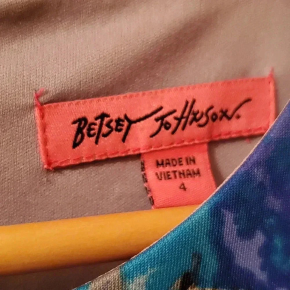 Betsey Johnson Gray & Blue Floral Dress - Picture 4 of 6